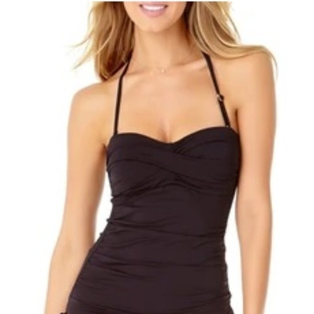 Anne Cole® Twist Front Shirred Swim Top